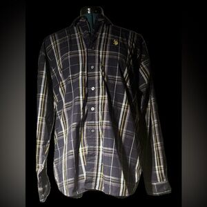 U.S. Polo Assn. Dark Blue and Yellow Checkered Shirt